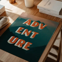 Adventure Typography Mountains Print