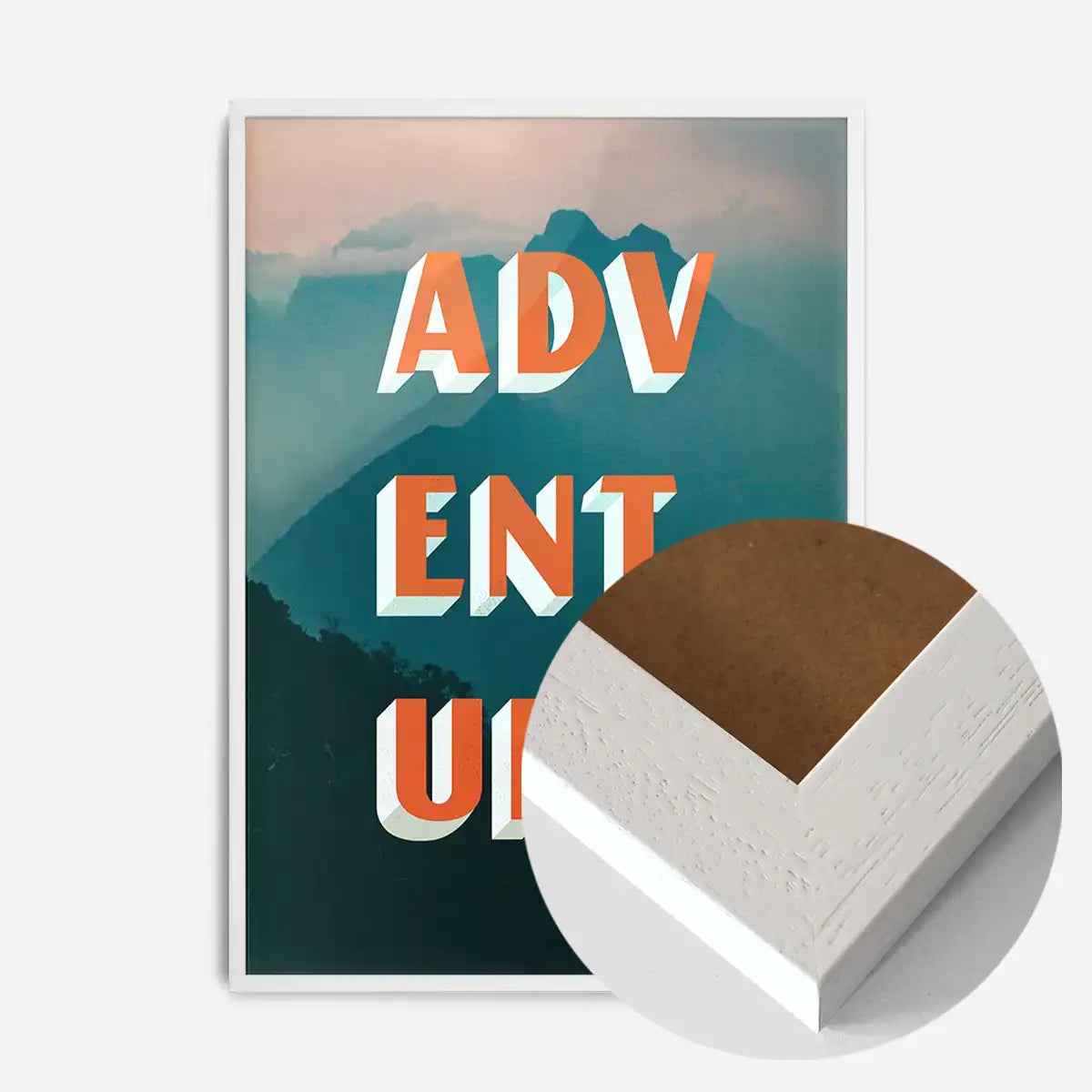 Adventure Typography Mountains Print