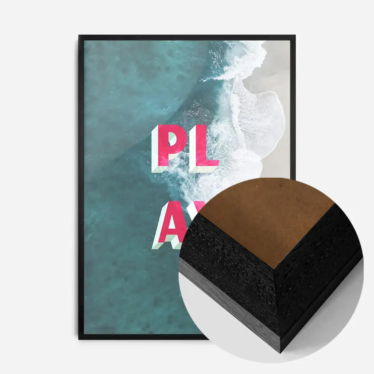 Play Typography Beach Print