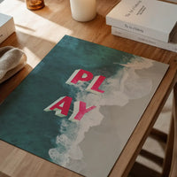 Play Typography Beach Print