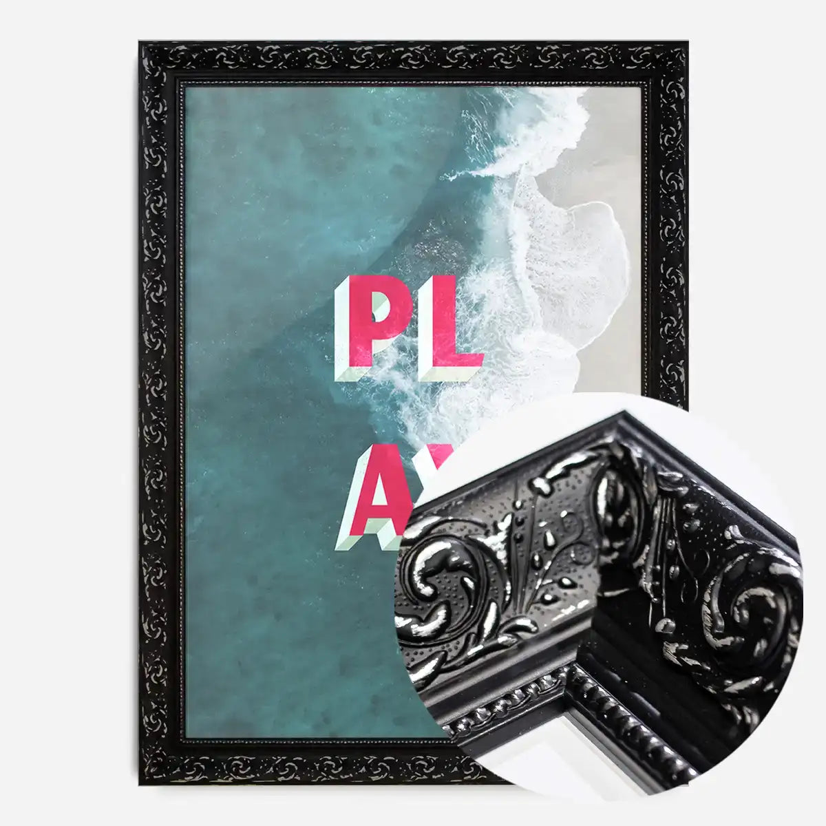 Play Typography Beach Print