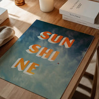 Sunshine Typography Clouds Print