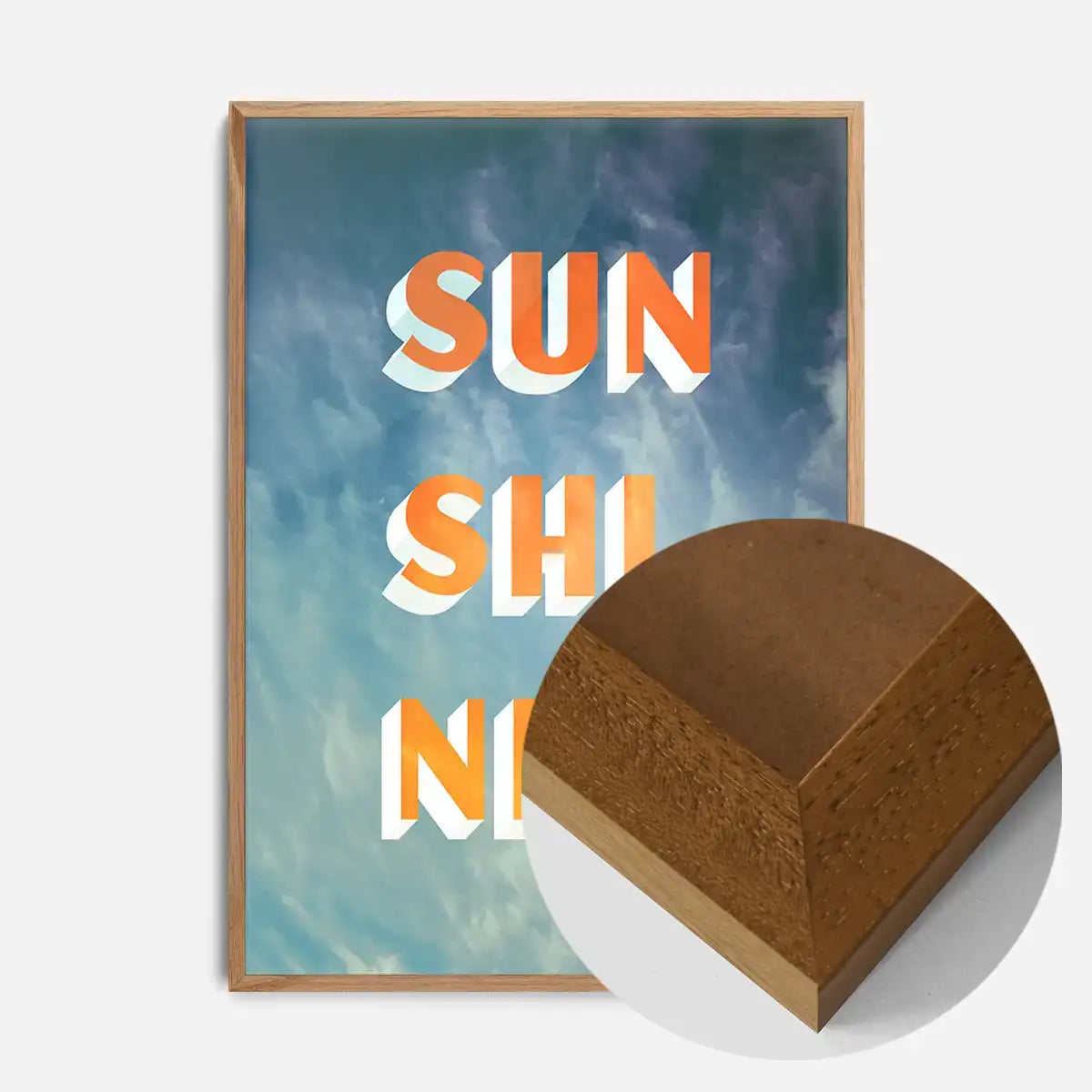 Sunshine Typography Clouds Print
