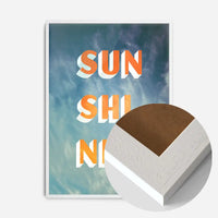 Sunshine Typography Clouds Print
