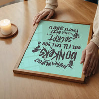 You're Entirely Bonkers Alice In Wonderland Teal Quote Print