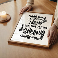 You're Entirely Bonkers Alice In Wonderland White Quote Print