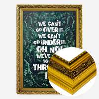 We Can't Go Over It Typography Quote Green Print