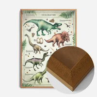 Vintage Style Dinosaur Chart Educational Print