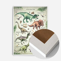 Vintage Style Dinosaur Chart Educational Print