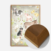 Vintage Style Farmyard Animals Chart Educational Print