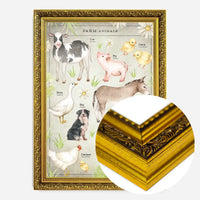 Vintage Style Farmyard Animals Chart Educational Print