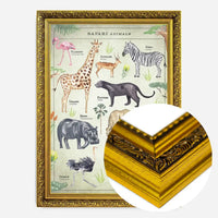 Vintage Style Safari Animals Chart Educational Print