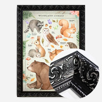 Vintage Style Woodland Animals Chart Educational Print