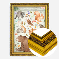 Vintage Style Woodland Animals Chart Educational Print