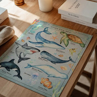 Vintage Style Sea Creatures Chart Educational Print