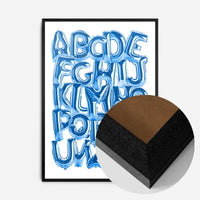 Foil Balloons Alphabet Educational Blue Print