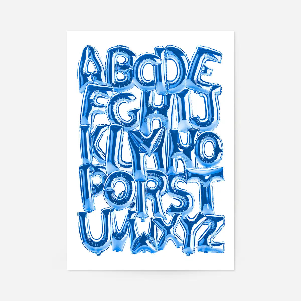 Foil Balloons Alphabet Educational Blue Print