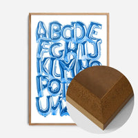 Foil Balloons Alphabet Educational Blue Print