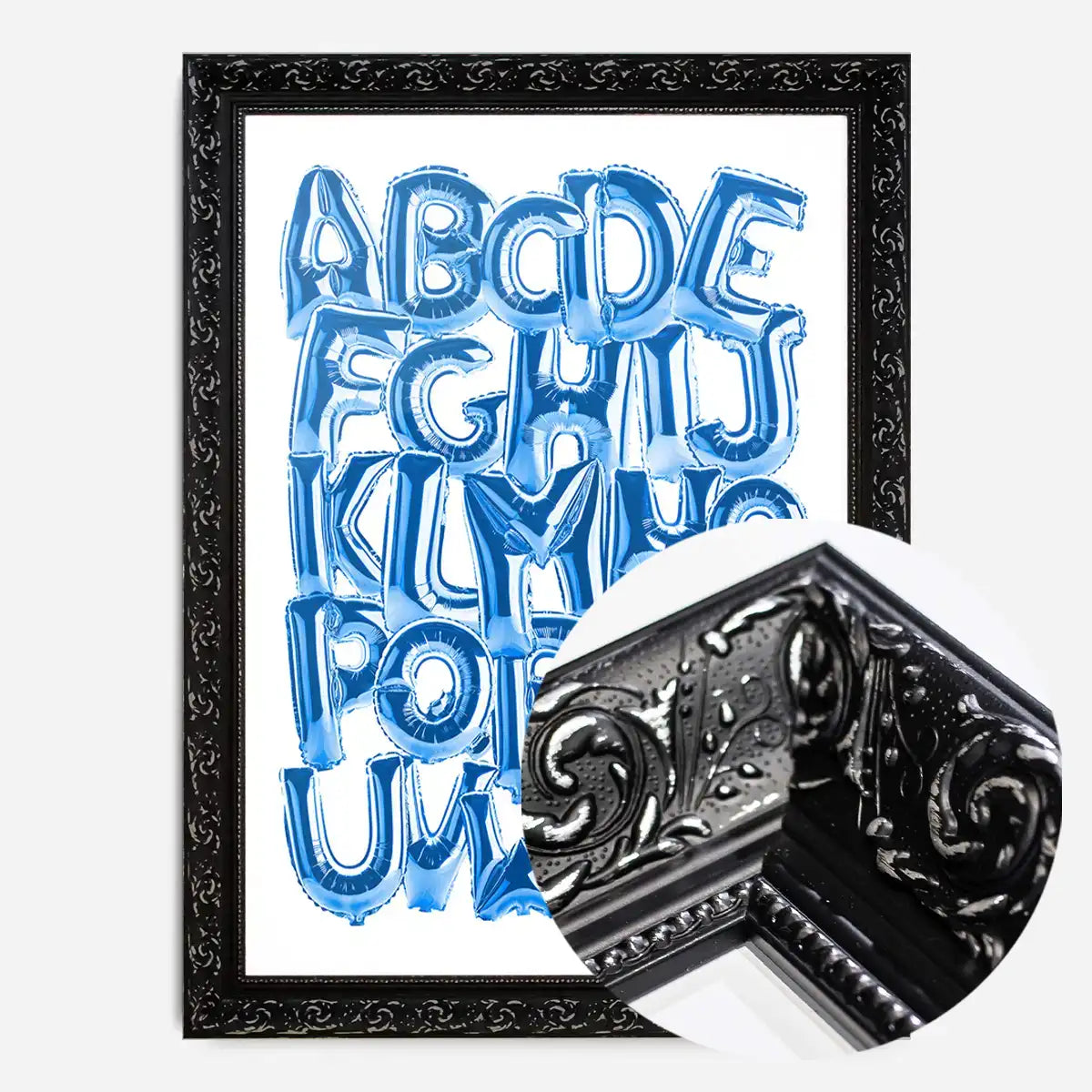 Foil Balloons Alphabet Educational Blue Print