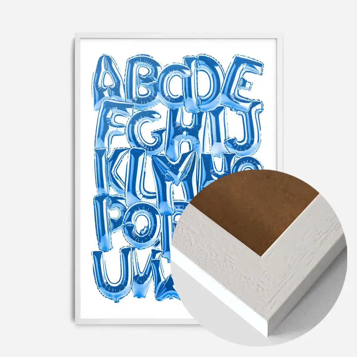 Foil Balloons Alphabet Educational Blue Print