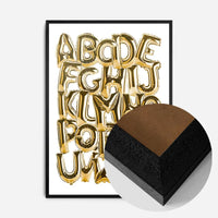 Foil Balloons Alphabet Educational Gold Print
