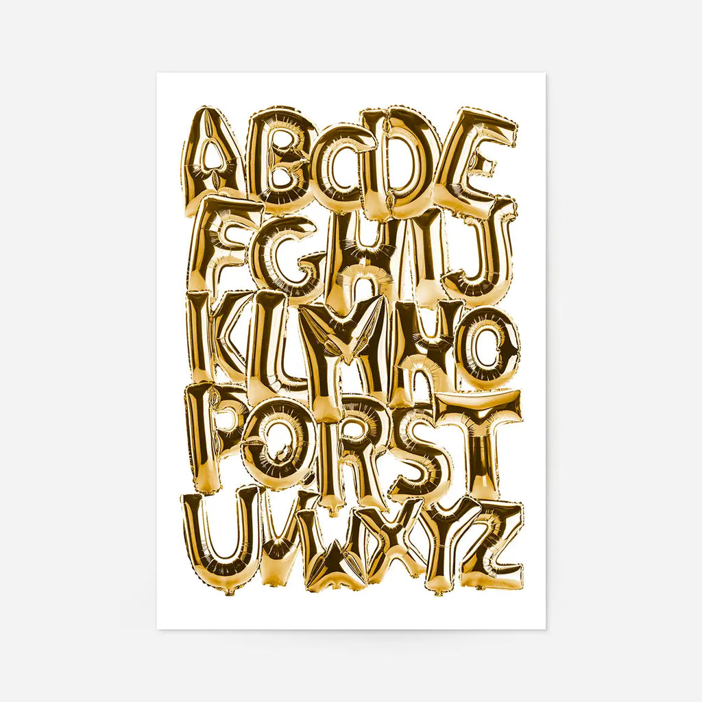 Foil Balloons Alphabet Educational Print