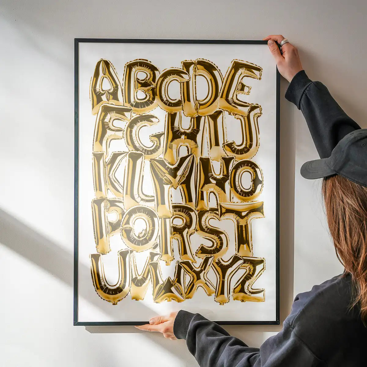 Foil Balloons Alphabet Educational Gold Print
