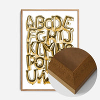 Foil Balloons Alphabet Educational Gold Print
