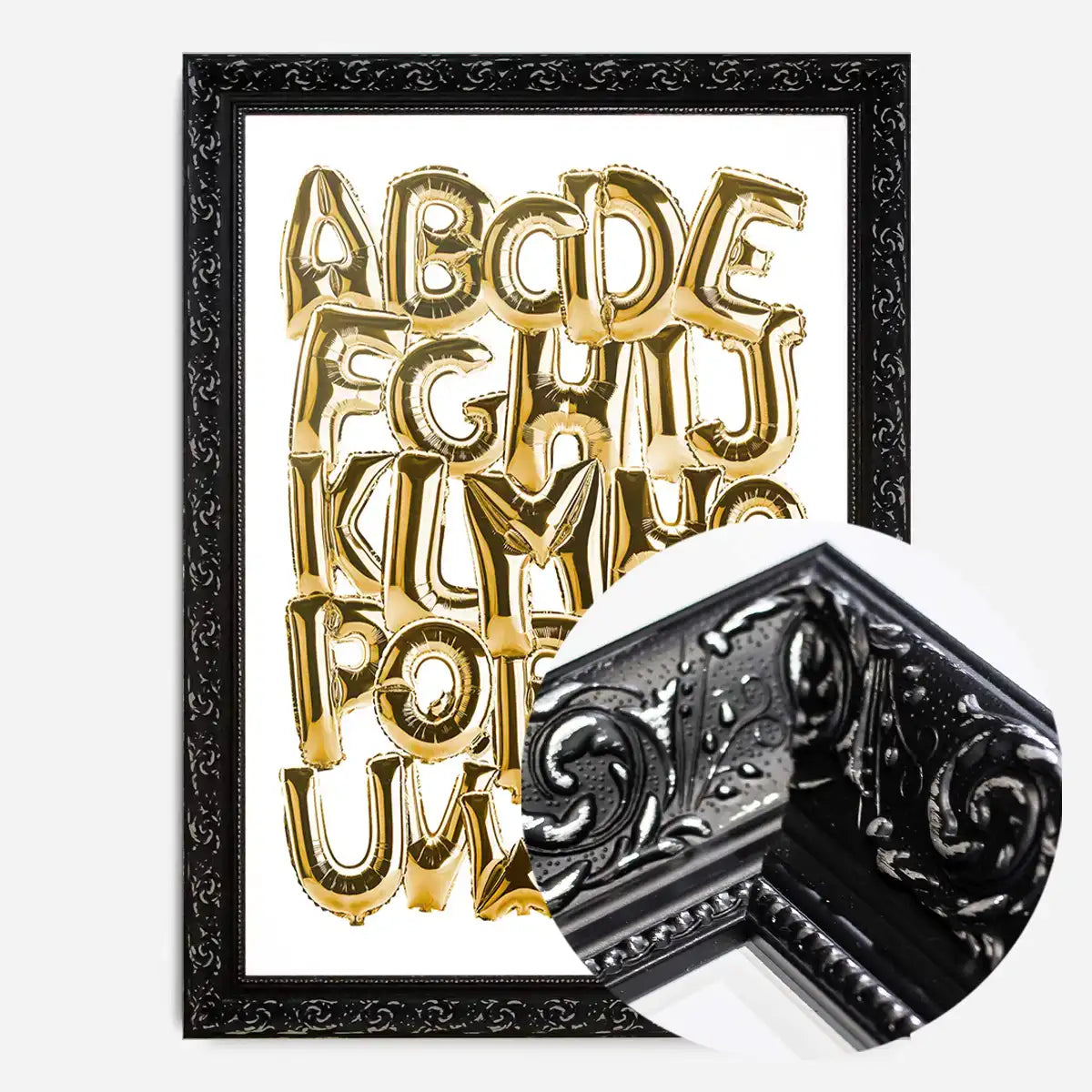 Foil Balloons Alphabet Educational Gold Print