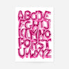 Foil Balloons Alphabet Educational Pink Print