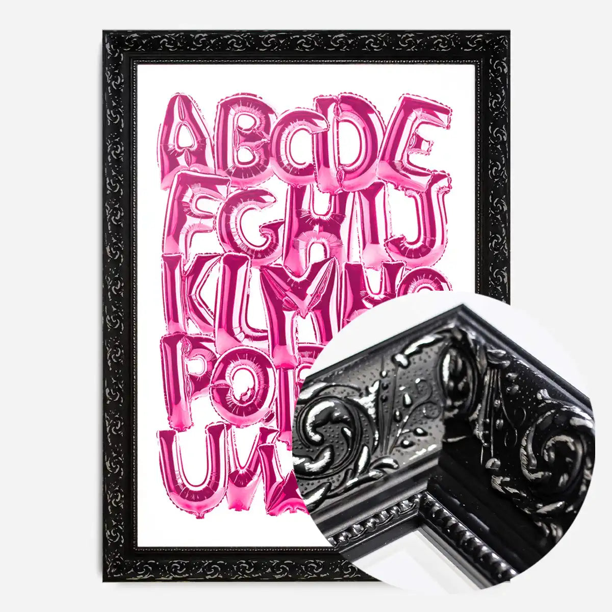 Foil Balloons Alphabet Educational Pink Print