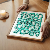 Foil Balloons Alphabet Educational Teal Print