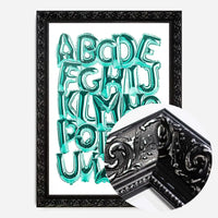 Foil Balloons Alphabet Educational Teal Print