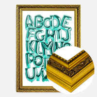 Foil Balloons Alphabet Educational Teal Print