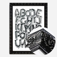 Foil Balloons Alphabet Educational Chrome Silver Print