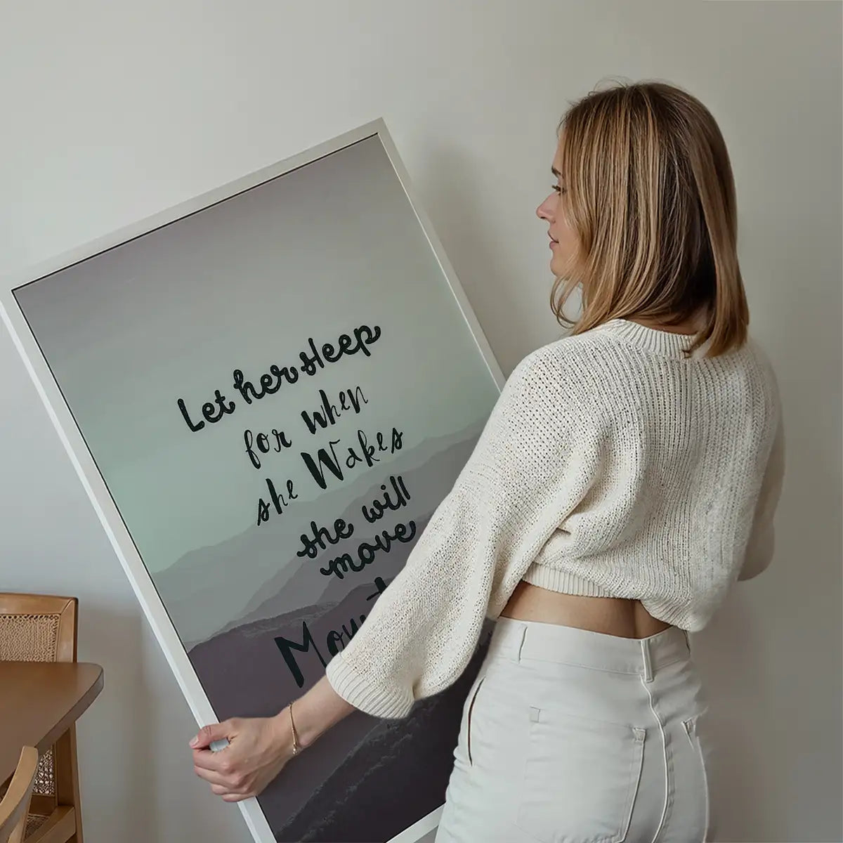 Let Her Sleep Mountains Quote Print