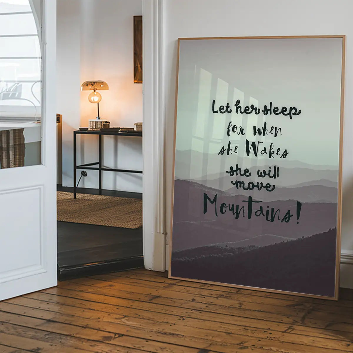 Let Her Sleep Mountains Quote Print