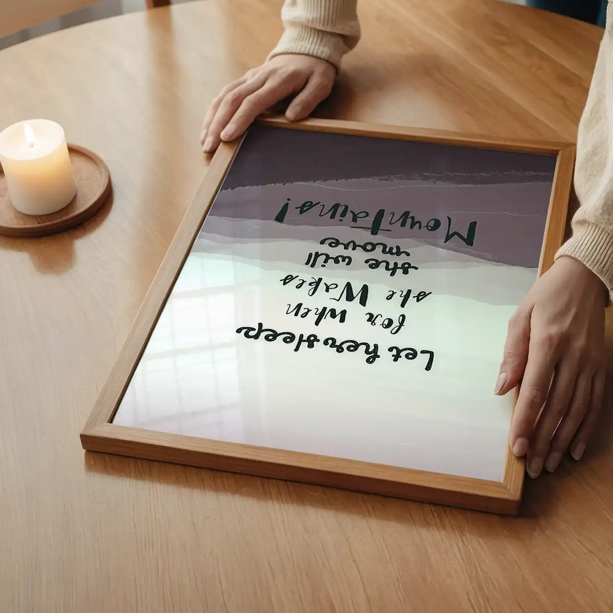Let Her Sleep Mountains Quote Print