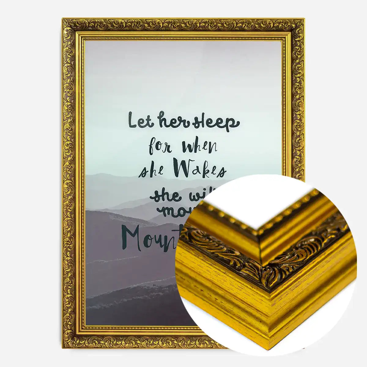 Let Her Sleep Mountains Quote Print