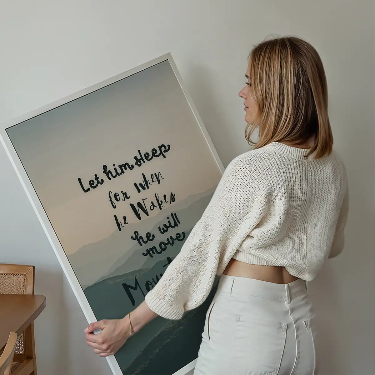 Let Him Sleep Mountains Quote Print