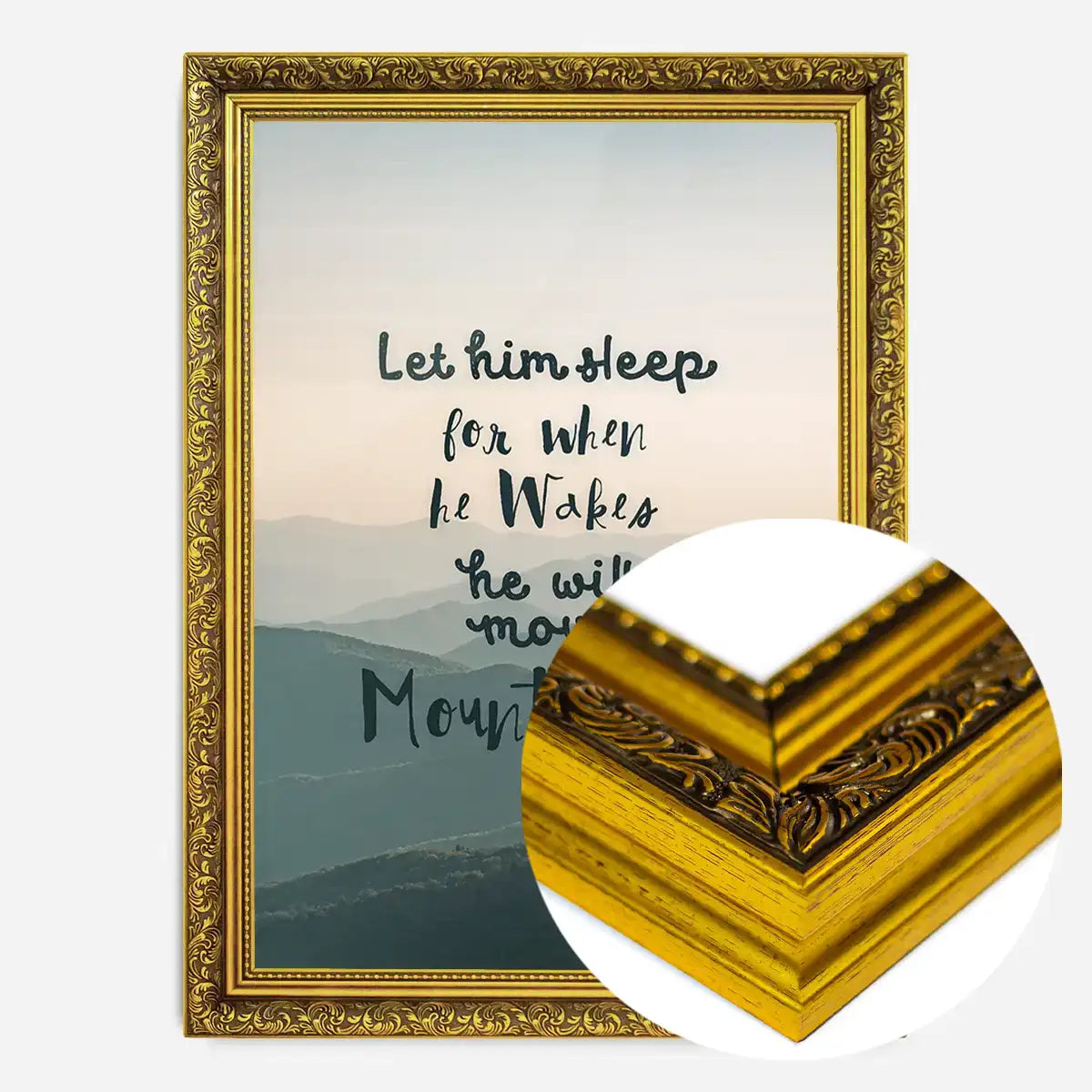 Let Him Sleep Mountains Quote Print