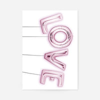 Love Pink Foil Party Balloons Print