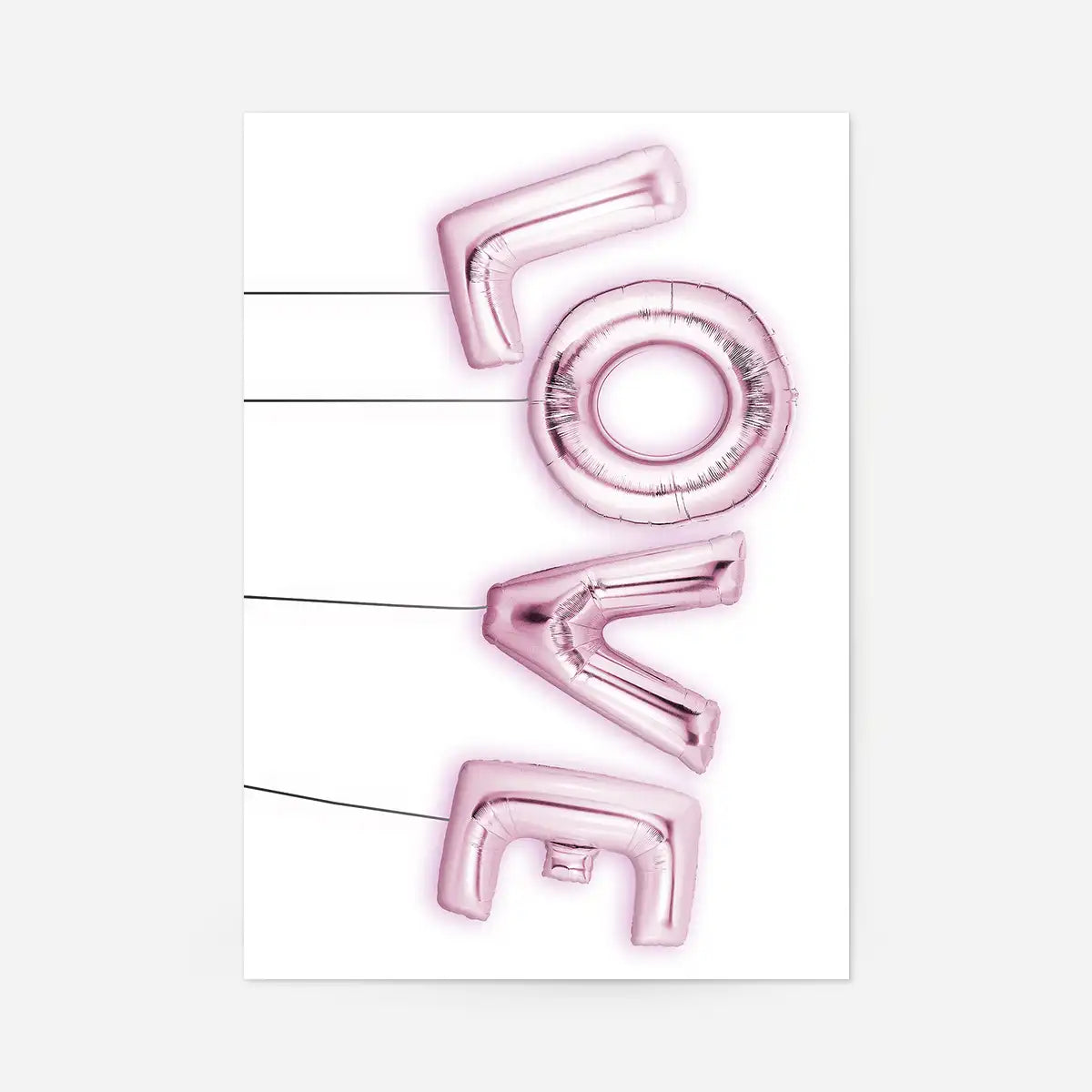 Love Pink Foil Party Balloons Print