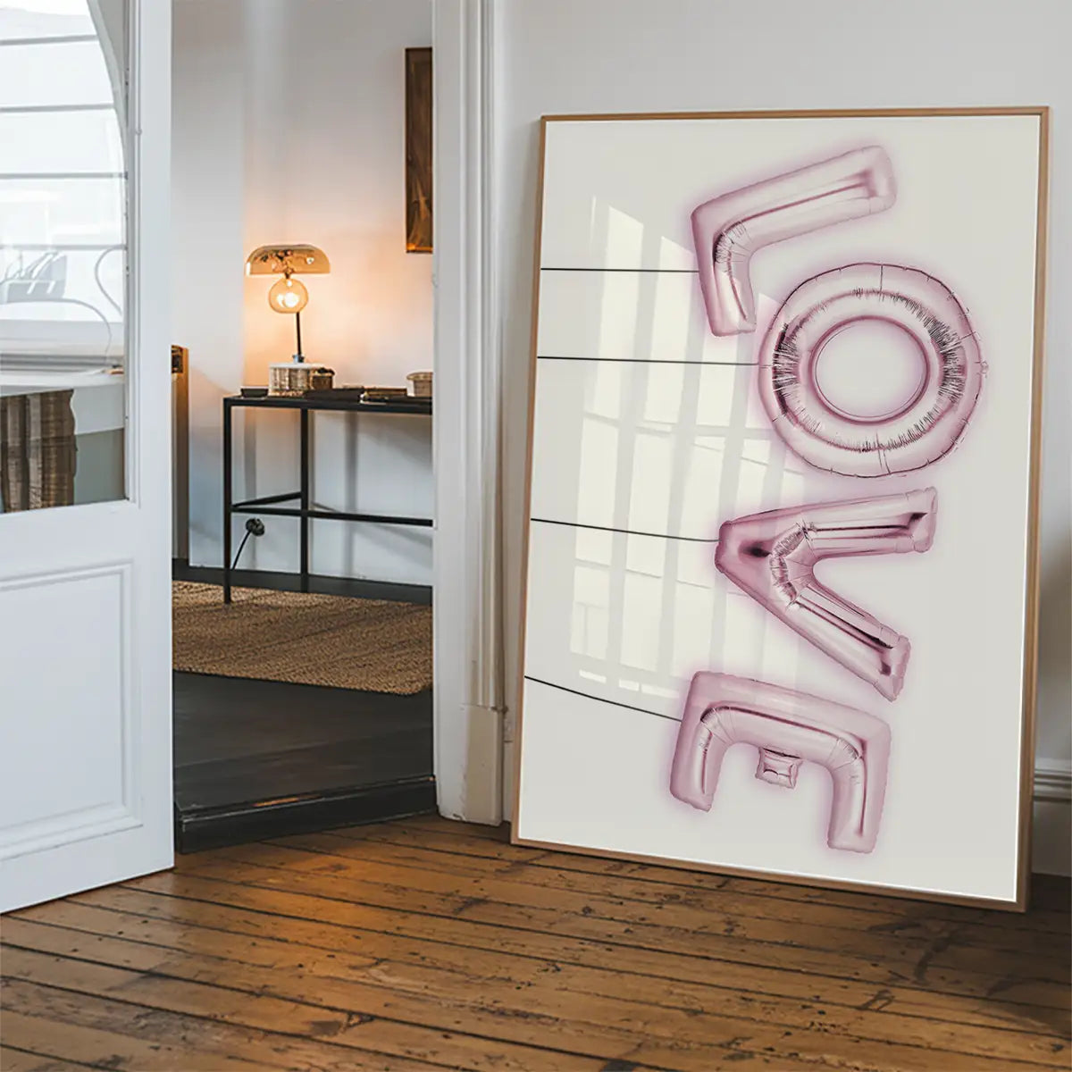 Love Pink Foil Party Balloons Print