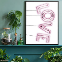 Love Pink Foil Party Balloons Print