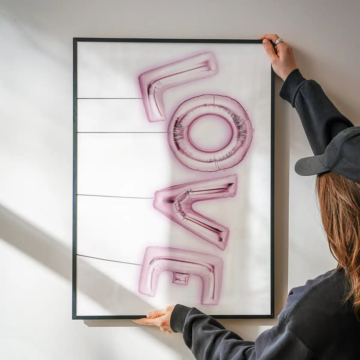 Love Pink Foil Party Balloons Print