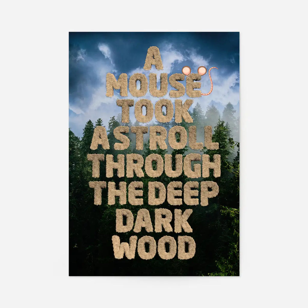 Mouse Took Stroll Book Quote Print