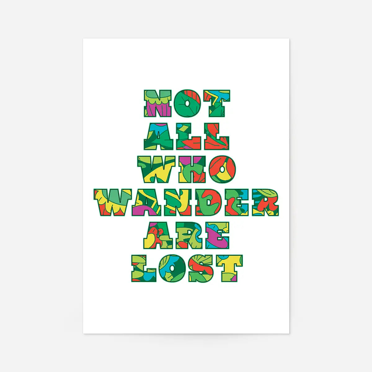 Not All Who Wander Pattern Slogan Print