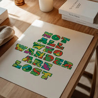 Not All Who Wander Pattern Slogan Print