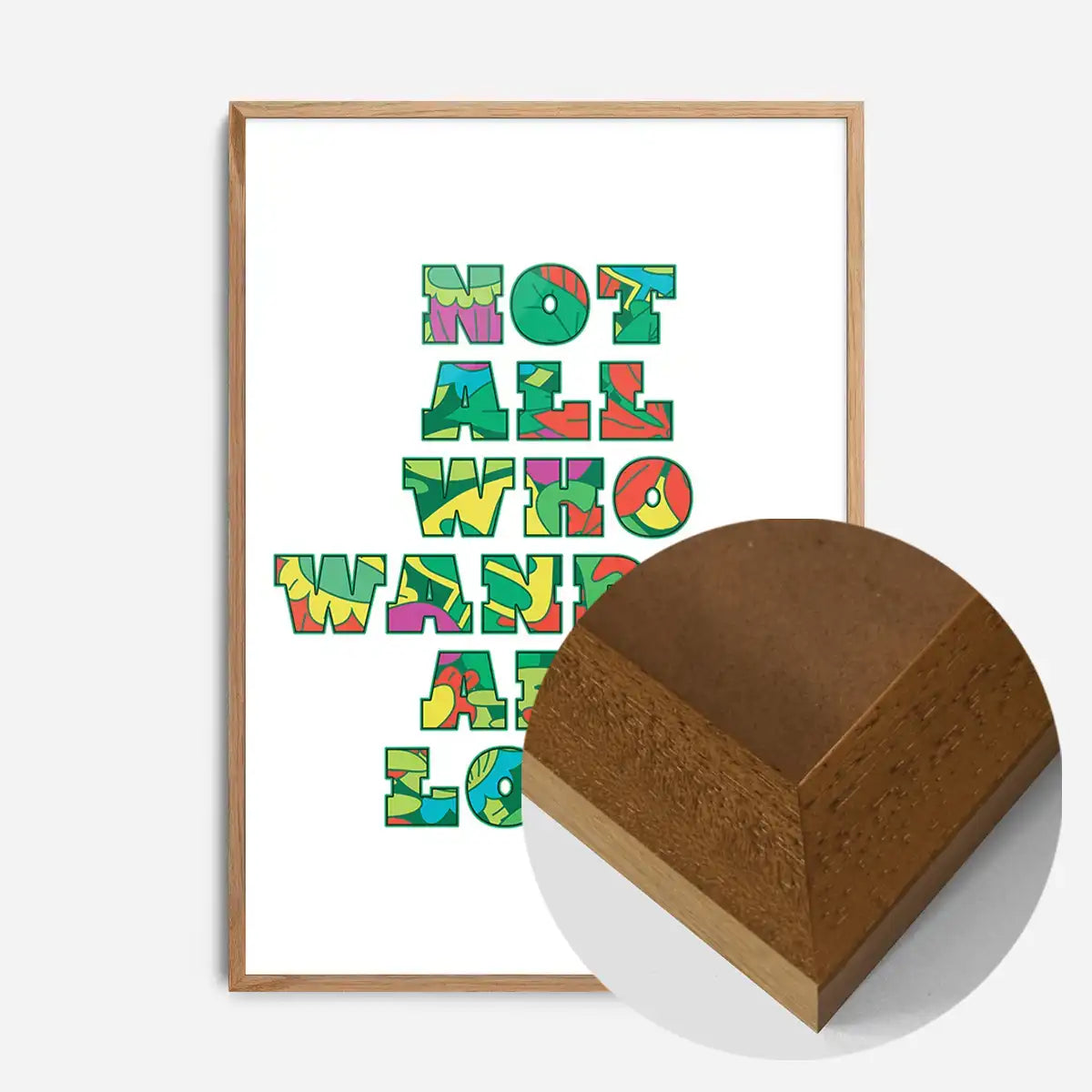 Not All Who Wander Pattern Slogan Print